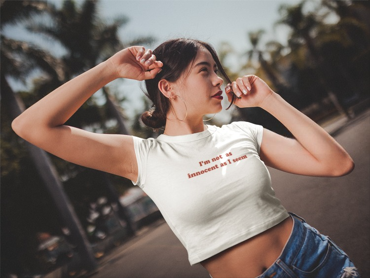 "Iβm Not As Innocent As I Seem" Crop Tee ππ