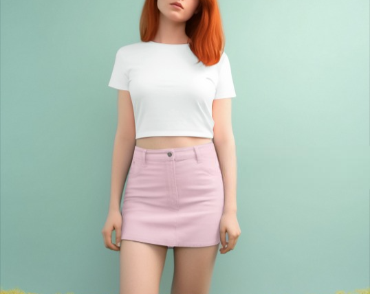 Plain White Crop Tee