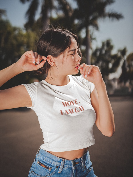 "Move, I’m Gay" Crop Tee