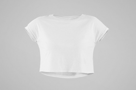 Plain White Crop Tee