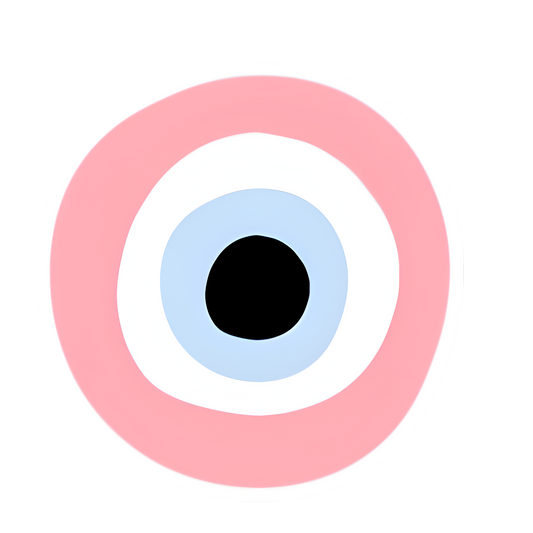 Pink Evil Eye Die-Cut Sticker – Cute, Trendy & Protective! 💖🧿✨