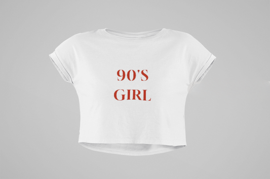  " 90's girl " crop tee