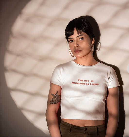 "I’m Not As Innocent As I Seem" Crop Tee 😈💖