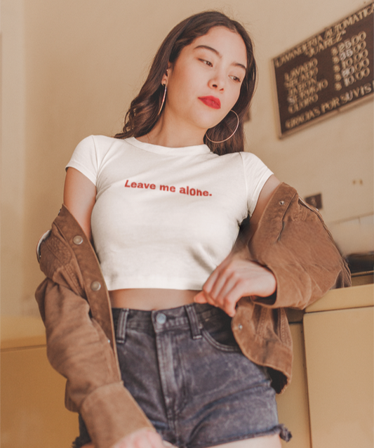 "Leave Me Alone" Crop Tee 😎🚫